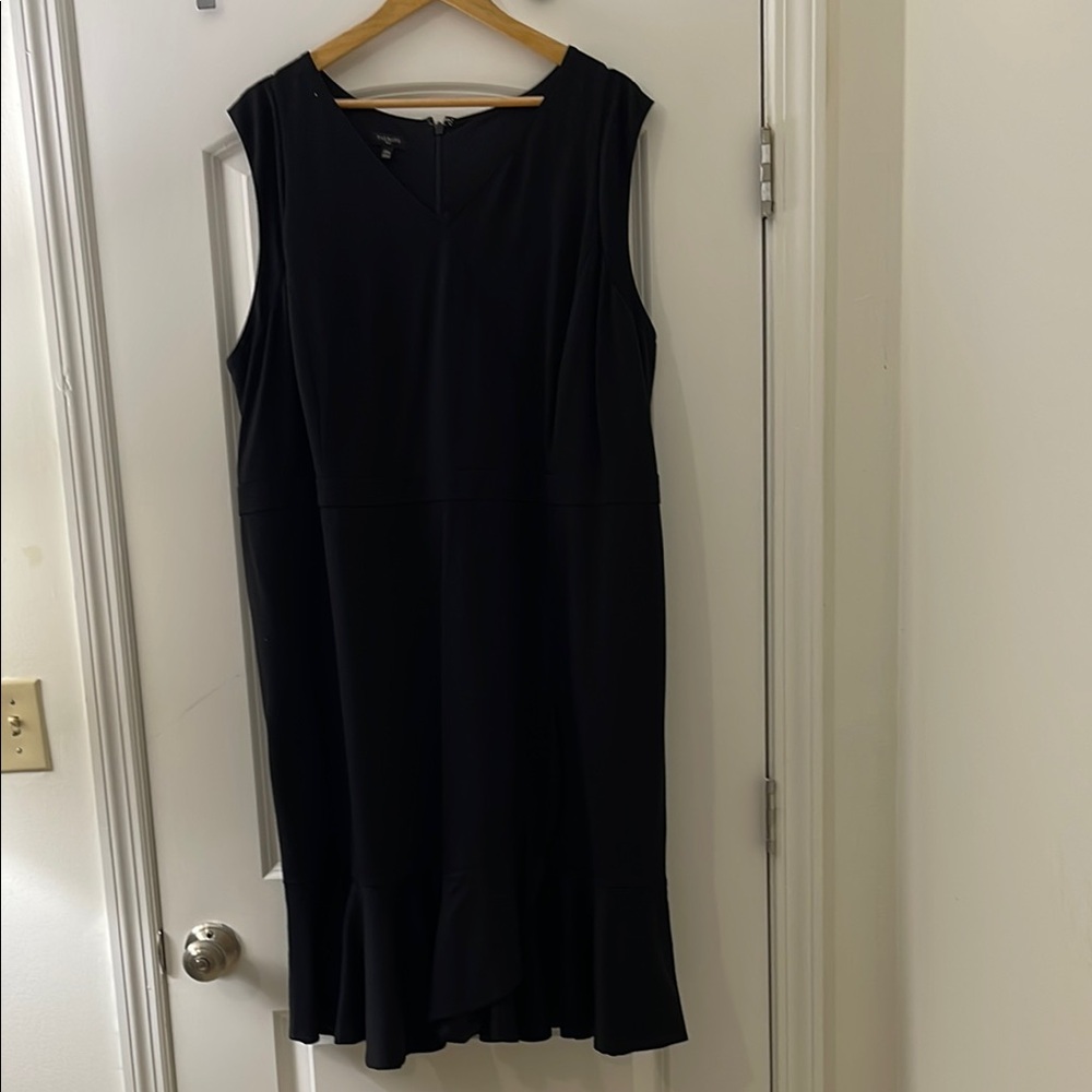 Talbots Black Asymmetrical Sleeveless Dress
